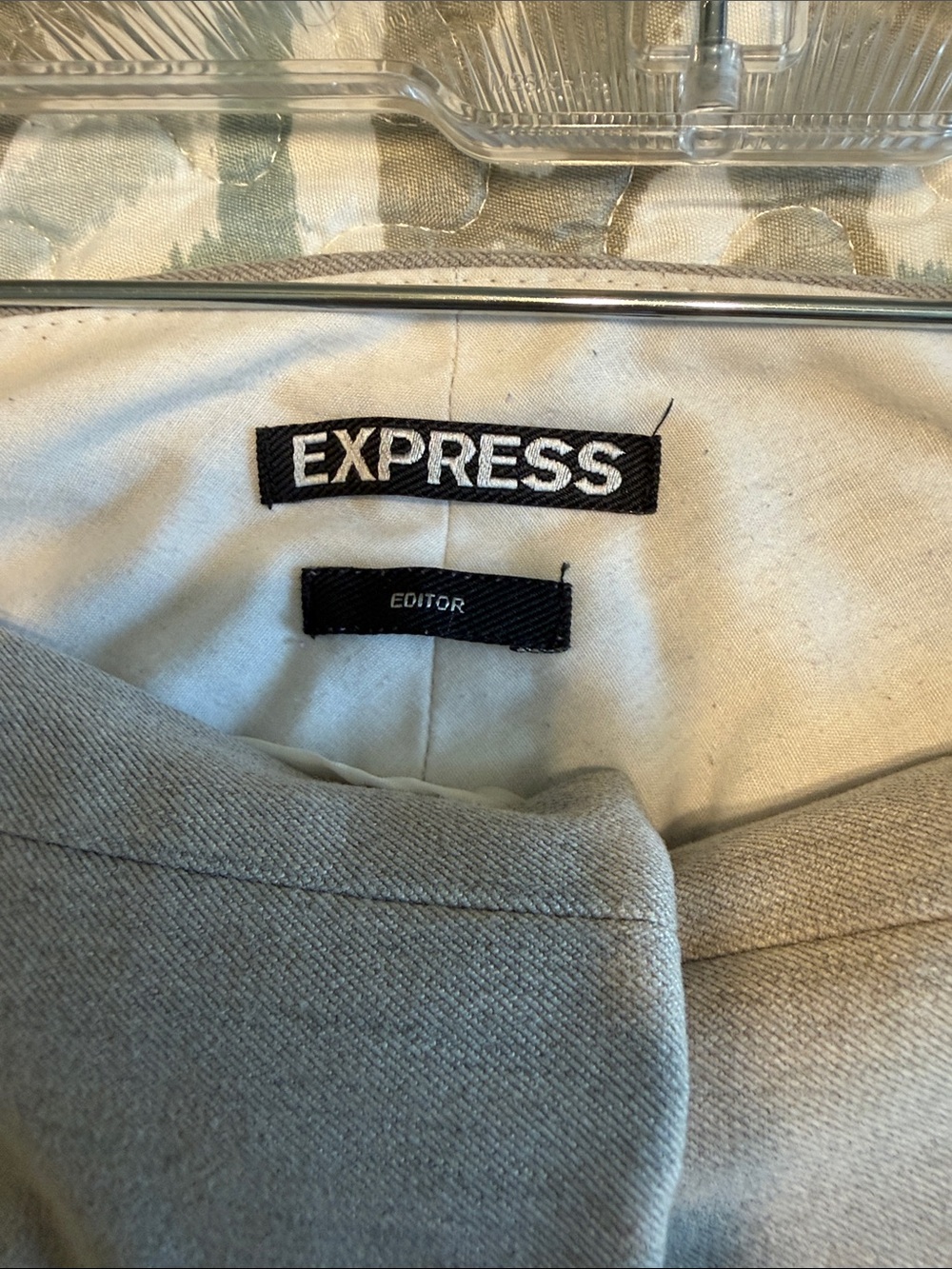 Express Taupe Wide-Leg Dress Pants - Picture 3 of 5